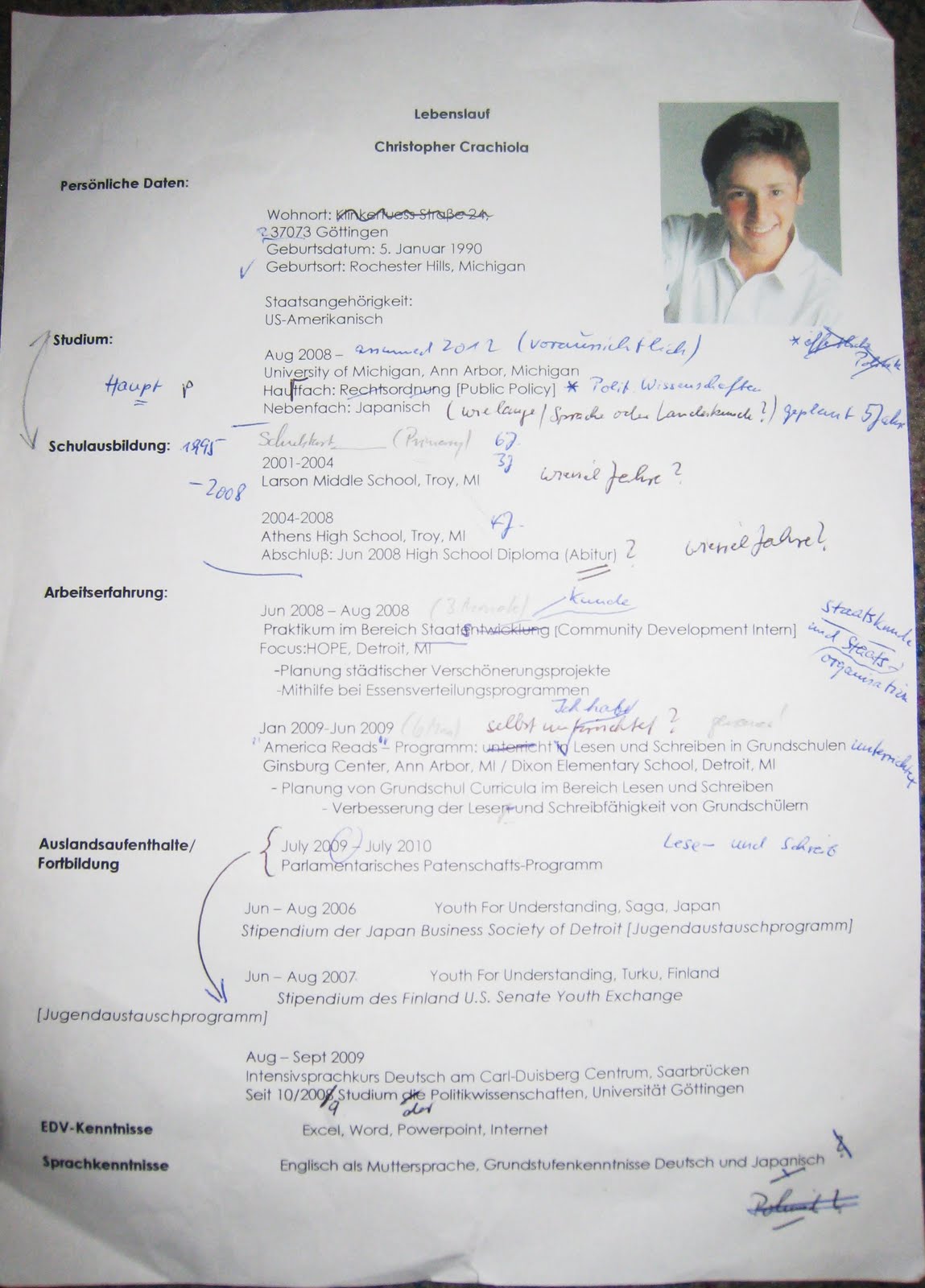 Handwritten resume cover letter